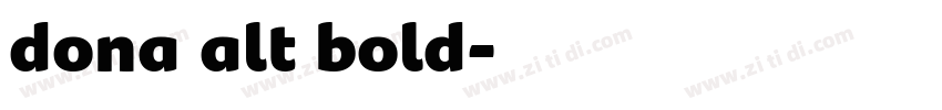 dona alt bold字体转换